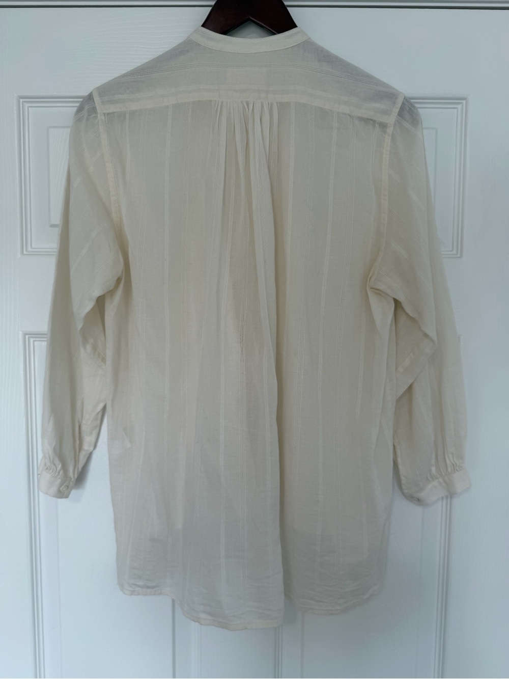 Nili Lotan Estelle Cotton Pintuck Pleated Front Button Blouse Size Medium - Picture 8 of 13